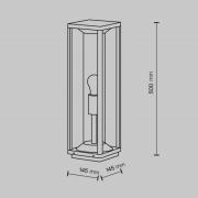 Maytoni sockellampa Cell, grafit, aluminium, höjd 50 cm, IP54
