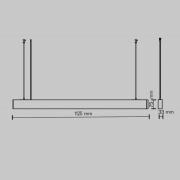 Maytoni LED-hänglampa Basis, svart, CCT, längd 112,5 cm