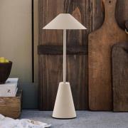 Globen Lighting batteridriven utomhusbordslampa Cannes, beige, IP54