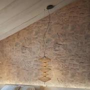 Bover LED-hänglampa Yuyun S/5C, dimbar 0-10V, beige