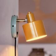 Dyberg Larsen Vägglampa Ocean, curry/turkos, utskjutande del 21 cm