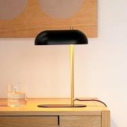 Dyberg Larsen bordslampa Mini Arch, svart/mässing, 32 cm