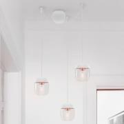 UMAGE Hänglampa Acorn 3 ljuskällor, vit och koppar