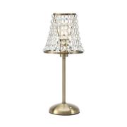 Markslöjd Bordslampa Liora, antikmässing/klar, dimbar, laddningsstatio...