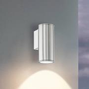 EGLO LED-vägglampa Riga, stål, höjd 15 cm, stål