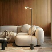 Lucande LED-golvlampa Steve, aluminium, 130 cm, dimbar