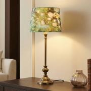 PR Home Andrea bordslampa mässing/grönt mönstrat