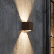 Ideallux Ideal Lux Utomhusvägglampa Atom, brun, 10 cm, metall