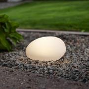 STAR TRADING LED-solcellslampa GLOBY, vit, 24,5 cm, plast, IP44