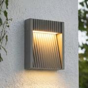 Lucande LED-utomhusvägglampa Tavion, 16 cm, antracit, IP65