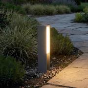 Lucande LED-sockellampa Teerk, höjd 30 cm, antracit, IP65