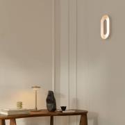 Nuura Aps Nuura LED-vägglampa Sasi, höjd 29 cm, silverfärgad, metall