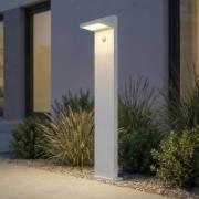 Lucande LED-väglampa Silvan, vit, 100 cm, sensor, IP54