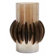 Nordal - Candle holder, cylinder, L, shiny peach