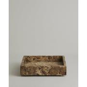 Nordal - AYU marble tray, large square, brown