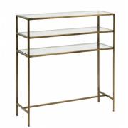 Nordal - ICON hall table, glass shelves, golden