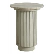 Nordal - ERIE round side table, white marble top