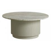Nordal - ERIE round coffee table white marble top