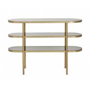 Nordal - LUXURY oval console table, golden/black