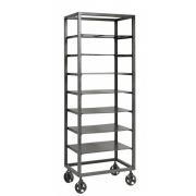 Nordal - Iron rack, grey, removable metal shelves