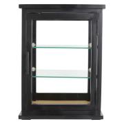 Nordal - ARNO display cabinet, black wood
