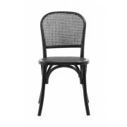 Nordal - WICKY chair w. wickerwork, black/black