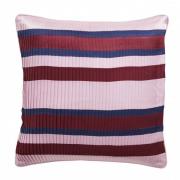Nordal - Cushion cover, stripes, rose/burgundy