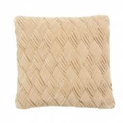 Nordal - Cushion cover, nude, velvet, braided
