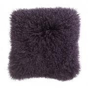 Nordal - Lamb fur cushion cover, dark purple