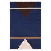 Nordal - SHARP woven rug, blue, pink, wine red