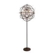 Artwood - ROME CRYSTAL Golvlampa Antik Rost/Kristall