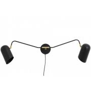 Nordal - ERIS wall lamp, 2 arms, black