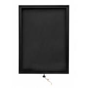 Nordal - Black square display box, metal/glass