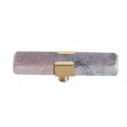 Nordal - KNOB/HOOK, rose marble rectangle, brass