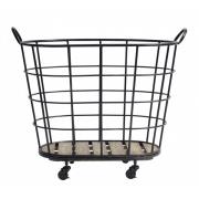 Nordal - DOWNTOWN basket on wheels, black