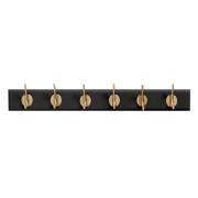 Nordal - EDGY coat rack, 6 hooks, matt black