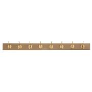 Nordal - EDGY coat rack, 8 hooks, matt camel