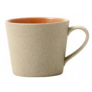 Nordal - Stoneware mug, beige/dark peach