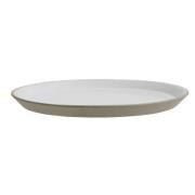 Nordal - Stoneware cake plate, beige/white