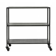 Nordal - KARNA trolley, 2 shelves, black iron