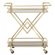 Nordal - TROLLEY, golden w/black glass