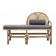 Nordal - BALI bench w/mattress, rattan, nature