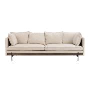 Rowico Home - Shelton soffa beige tyg/brun ask/Svart metall