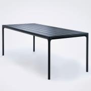 Houe, Four matbord 210x90 cm svart aluminium