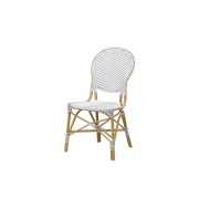 Sika Design, Isabell stol  vit m/cappucino prick