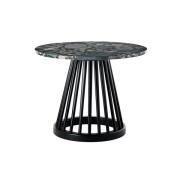 Tom Dixon, Fan bord svart stenskiva 60 cm pebble