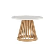 Tom Dixon, Fan bord naturfärgad stenskiva 60 cm vit