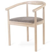 Torkelson, Maggio Matstol Vitoljad Ek/Tyg Abriamo Brun 2-pack