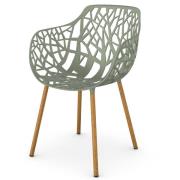 Fast, Forest karmstol med Iroko klädda ben Green Tea