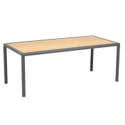 Brafab, Gordon soffbord 65x140 cm Antracit / Teak